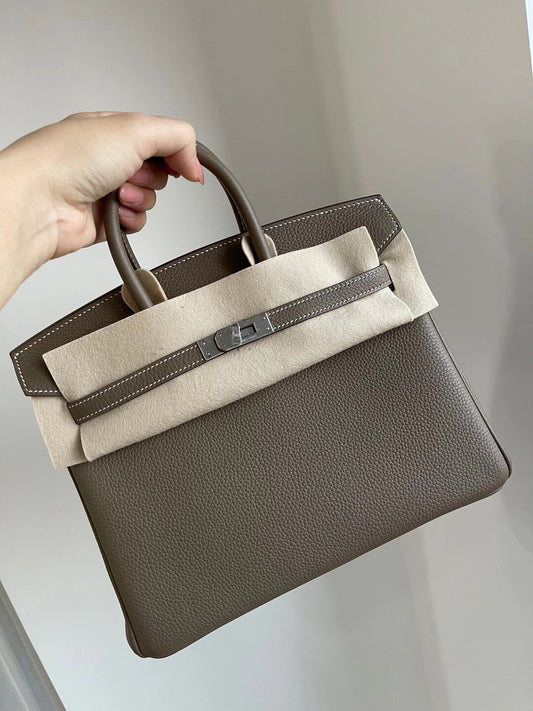 熱銷款 小愛款-Birkin 25 Togo 大象灰 銀扣