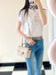 小香家-2023春夏新款 CF手提包 20CM 杏色 上身圖