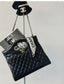 小香家-Chanel 31 經典雙c Logo 菱格紋購物包 黑色