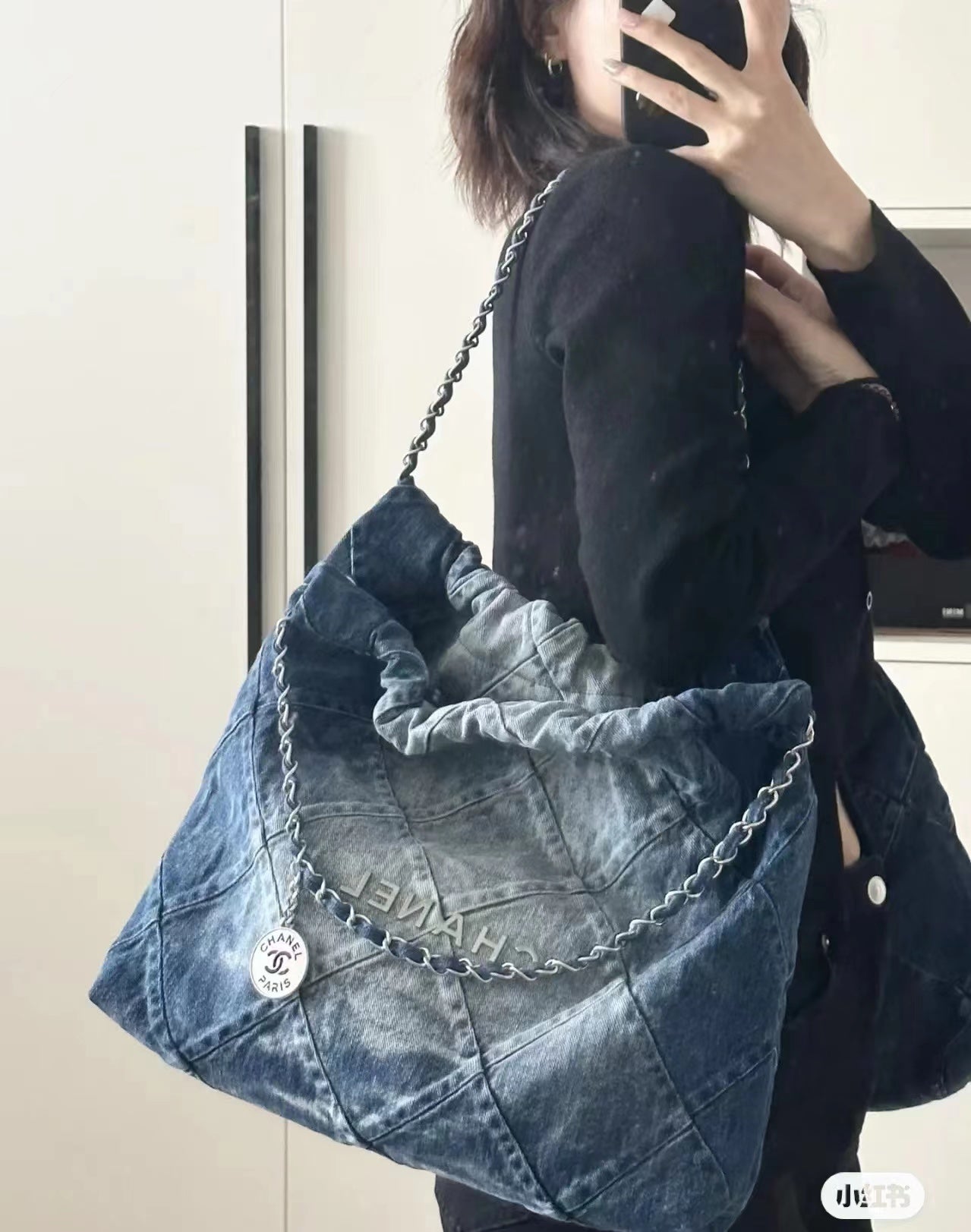 小香家-2023春夏新款 22BAG 牛仔版 大號