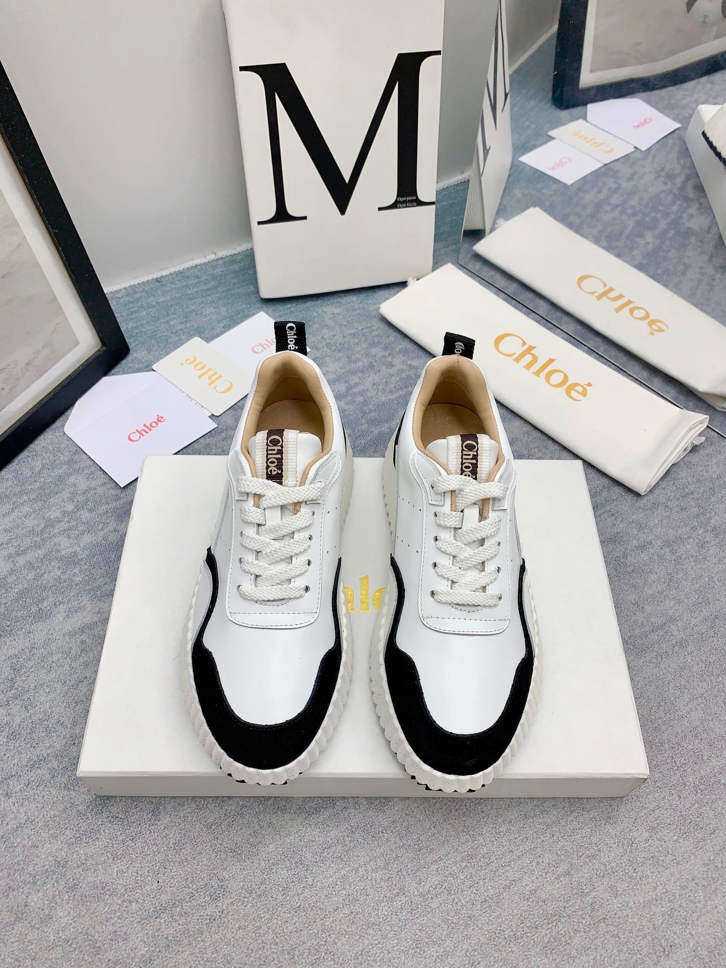 克羅C-Nama sneaker彩虹系列 運動鞋 白黑色