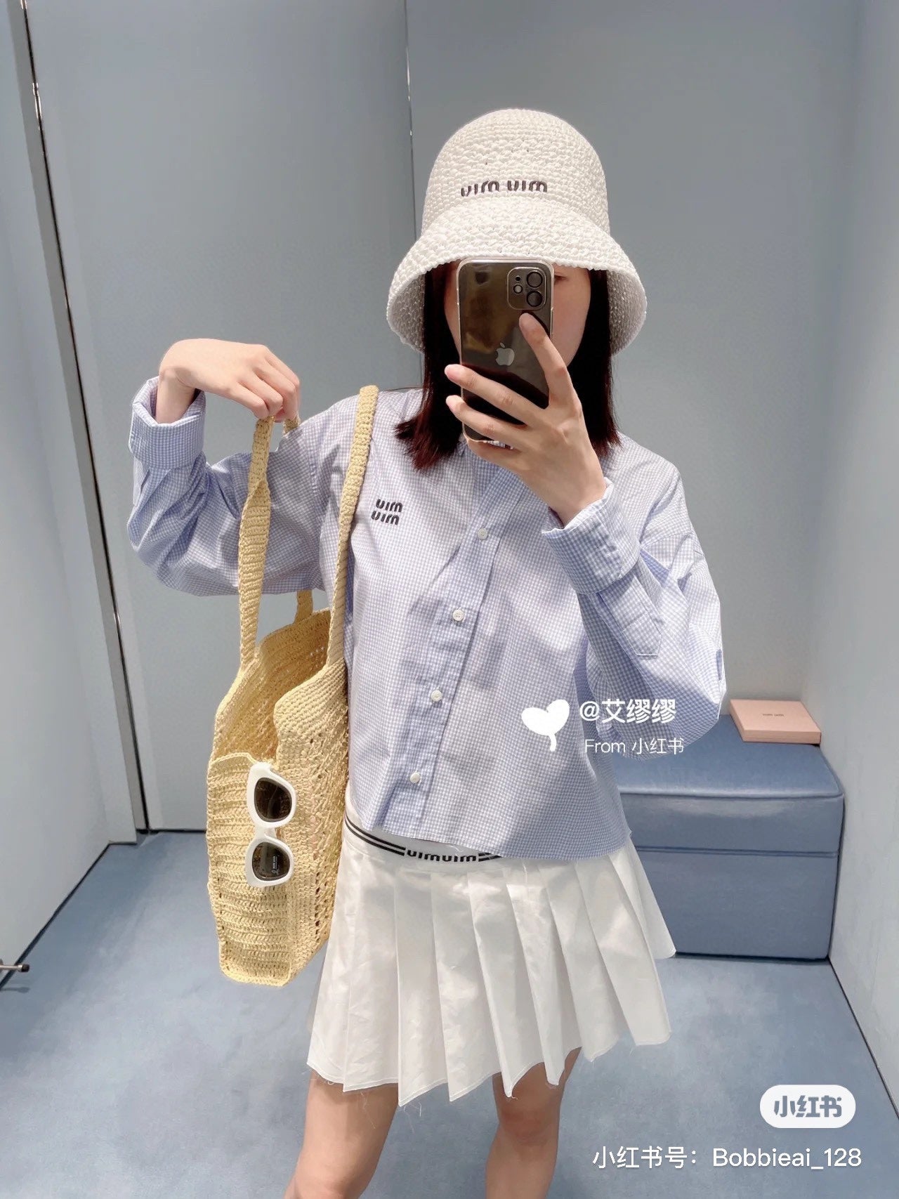穆M家-2023春夏新款 手工鉤織漁夫帽 白色
