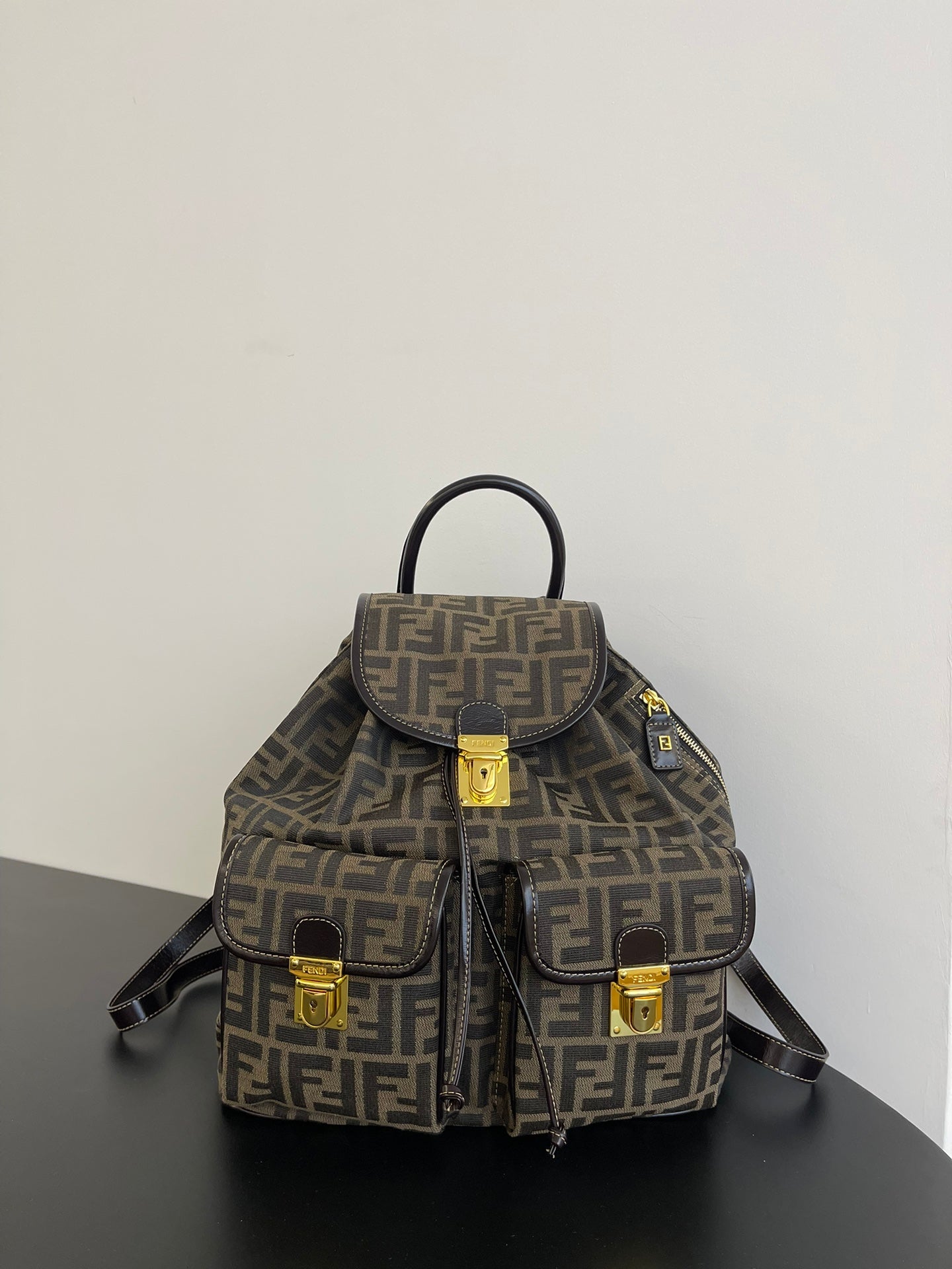 芬F家- 老花中古雙肩包