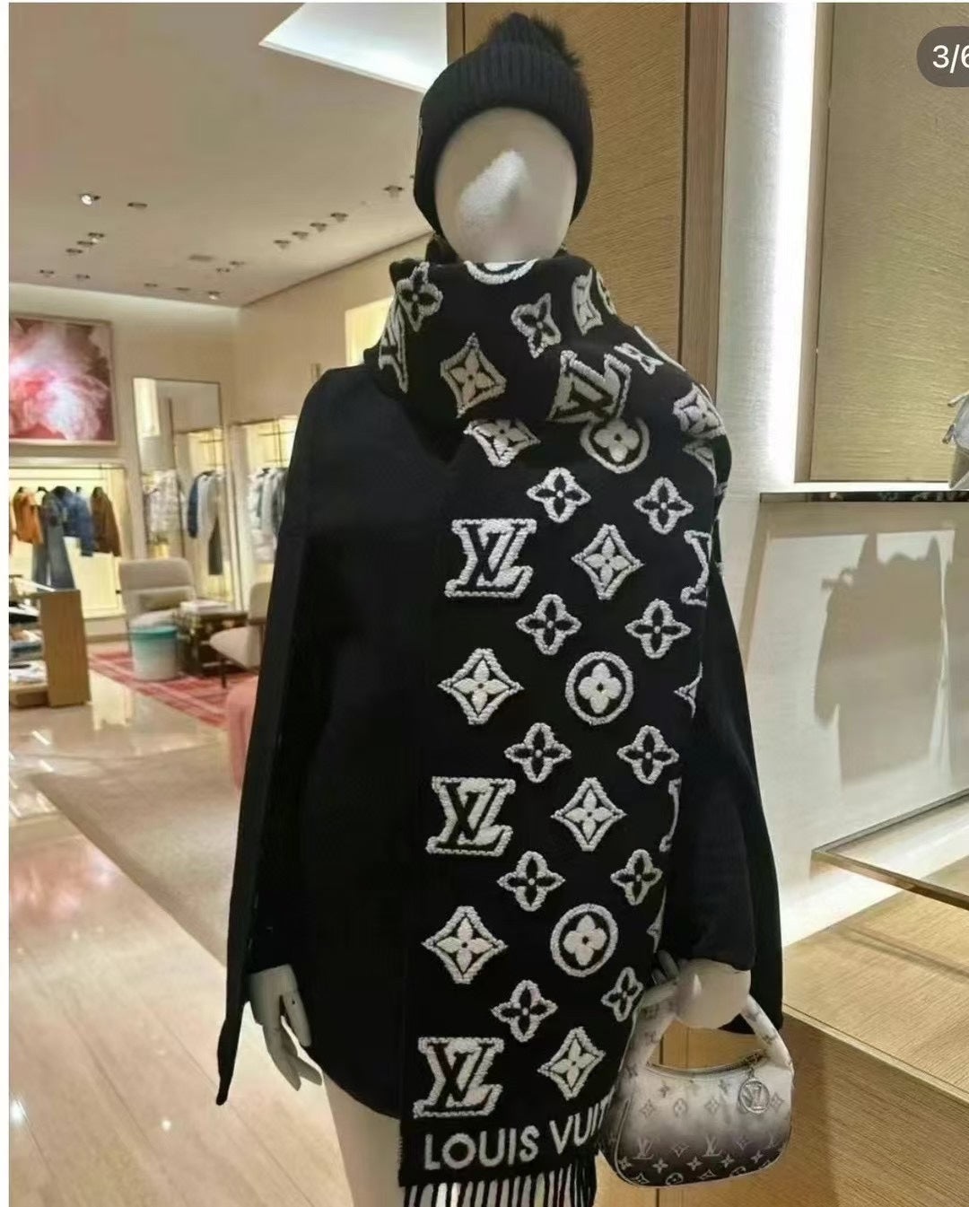 路L家- 2024 MONOGRAM圖騰圍巾 34*200