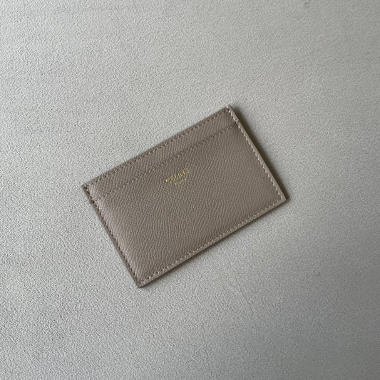 賽C家-小號卡包 粒面小牛皮 灰棕色