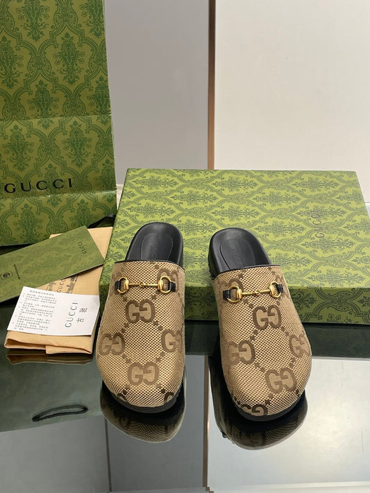 古G家-2023早秋新款 穆勒鞋 包頭拖鞋 男女同款 老花