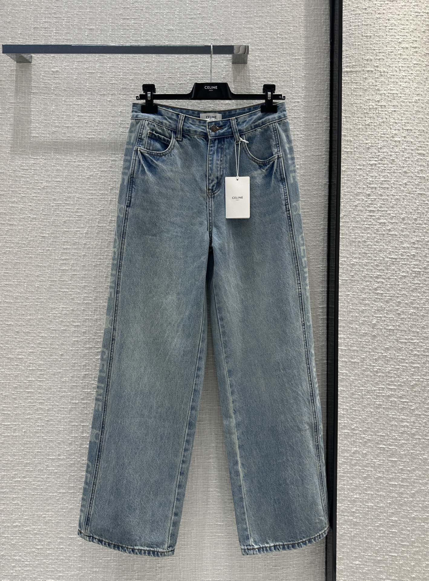 賽C家-2403 24早春新品側印直筒牛仔褲