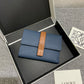 羅L威-Small vertical wallet系列 灰藍色
