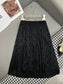 迪D家-2403 24SS夏季新款老花網紗半身裙 黑色