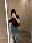 賽C家-2403 燙鑽短袖Tee 黑色