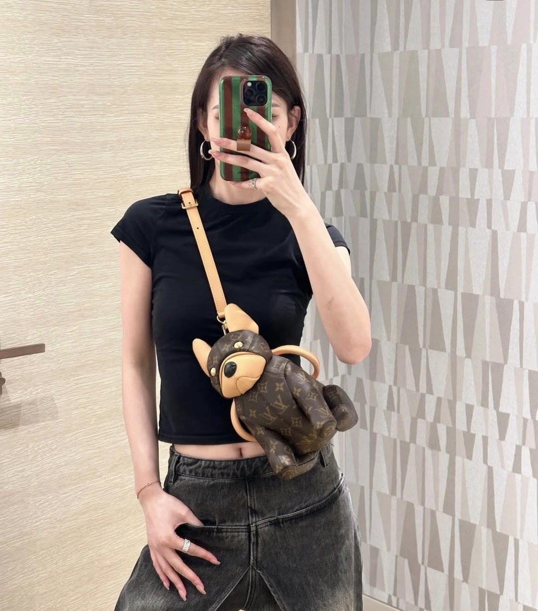路L家-M12617 POOCH BAG手袋法鬥狗 棕色