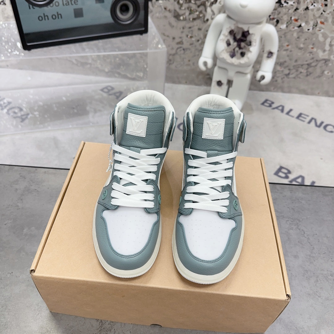 路L家-Air Jorda 1 Low AJ1 高筒運動鞋 聯名款 灰綠色