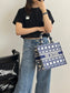 迪D家-2023春夏新款 Tote 藍白拼色 中號