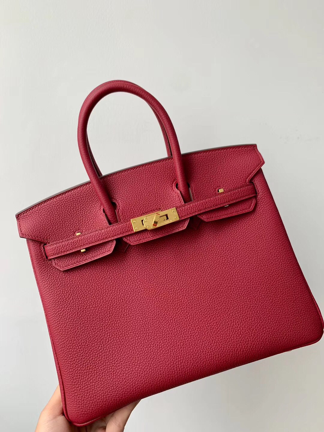小愛款-Birkin 25 Togo K1 Rouge Grenat 紅色 金扣