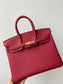 小愛款-Birkin 25 Togo K1 Rouge Grenat 紅色 金扣