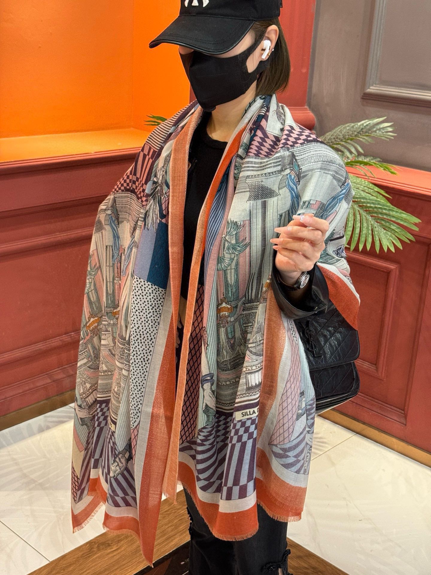 小愛款-2024羊絨方巾 100*200