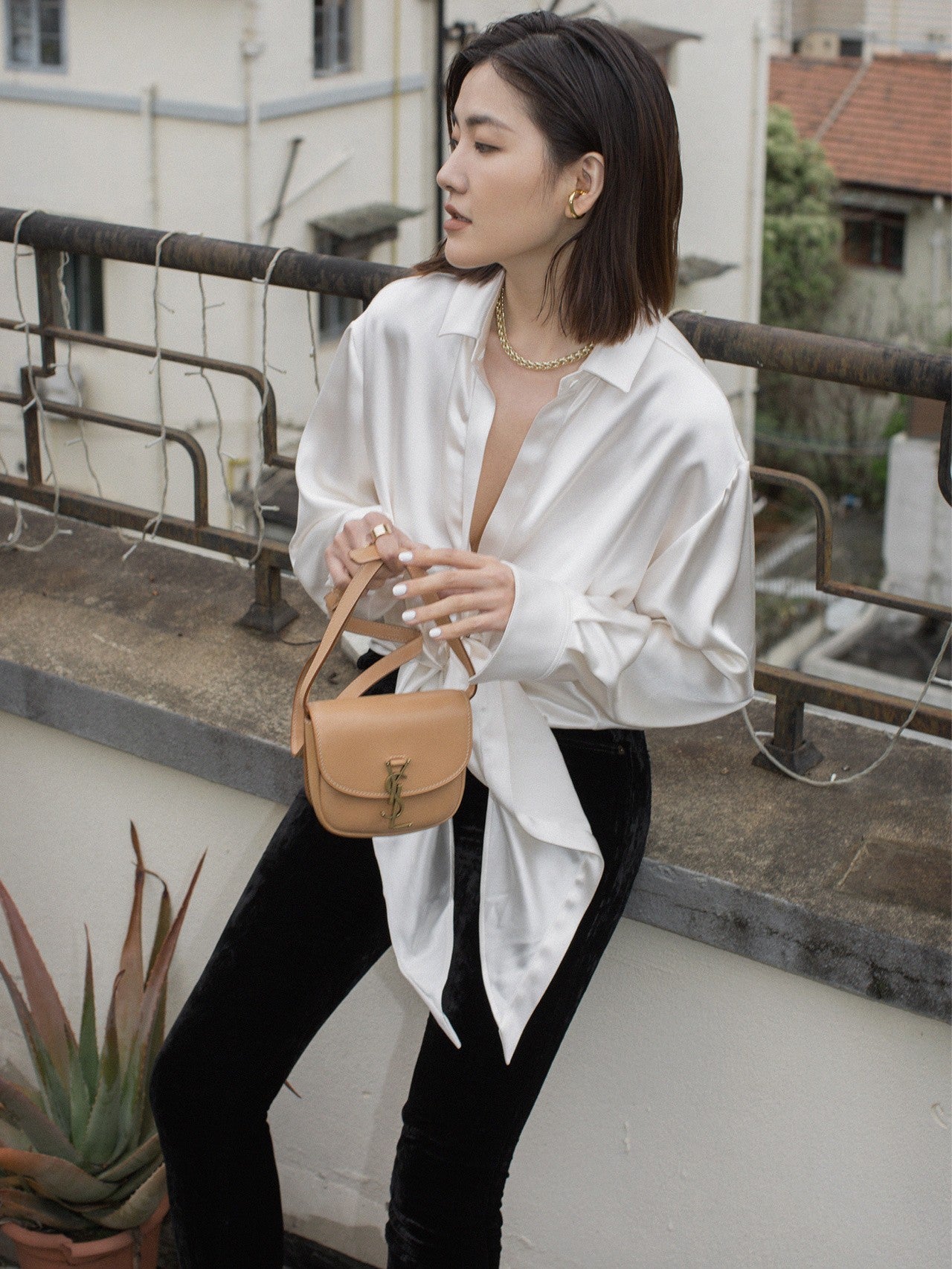 聖Y羅-Kaia 馬鞍包 杏色
