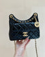 小香家-Chanel Hobo 23c早春款 油蠟皮黑色 小號