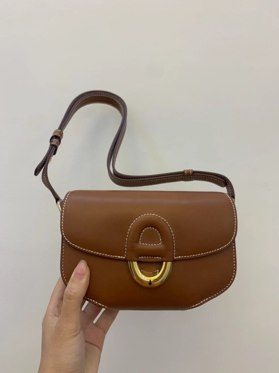 小愛款-Cherche midi mini 馬鞍皮 34 金扣