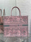 迪D家-Book Tote 2023春夏系列 動物園茹伊灰粉 大號