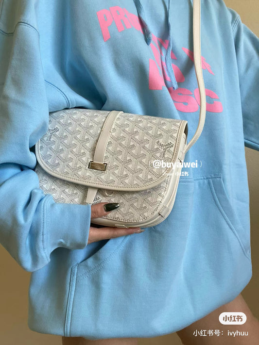 戈G家-Goyard 郵差包小號 白色