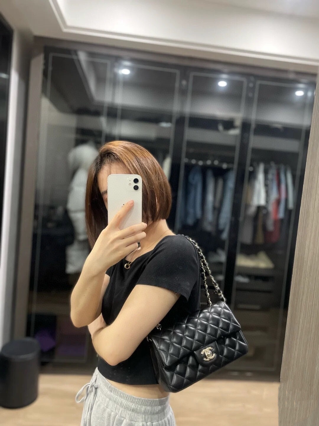 熱銷款 小香家-「Classic Flap」經典口蓋包小號 黑羊银
