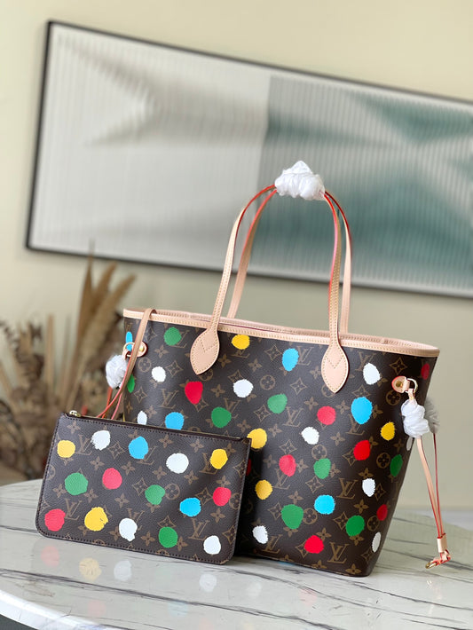 M46381 路L家-Neverfull 中號 草間彌生合作系列
