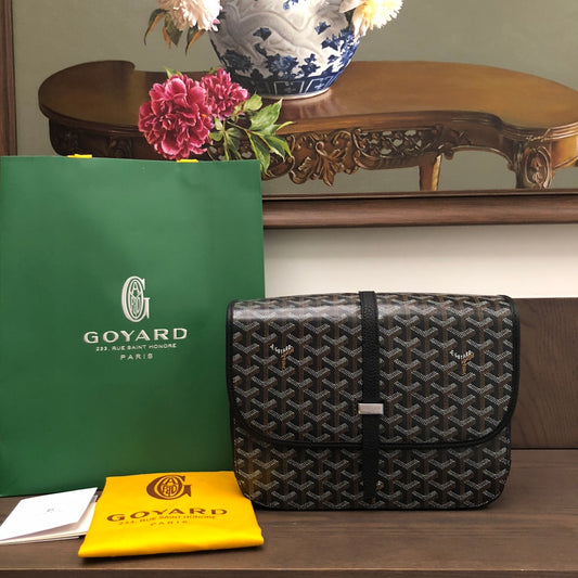 戈G家-Goyard 郵差包 黑色男女款