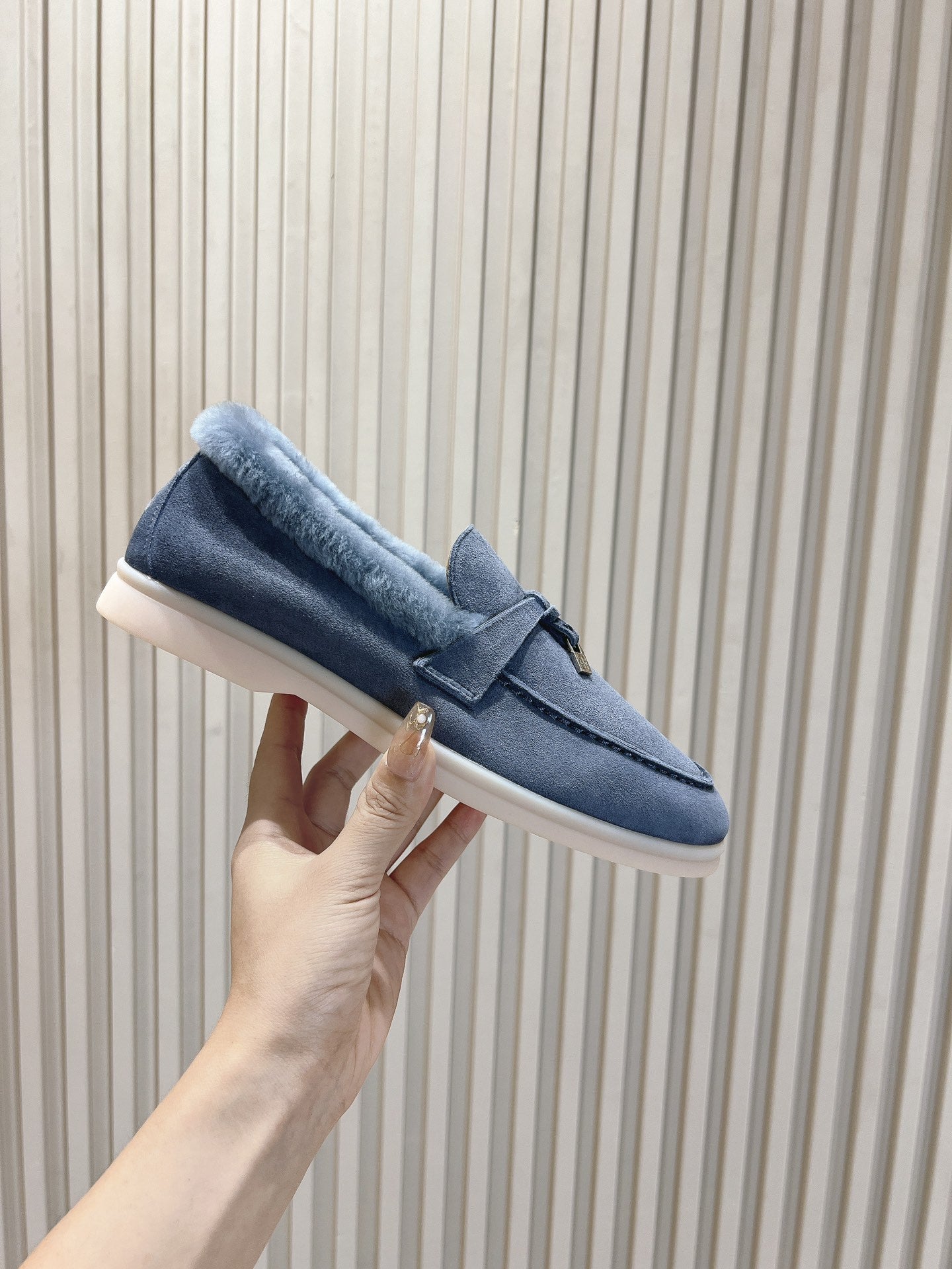 L-Piana-2024 毛毛鞋 藍色