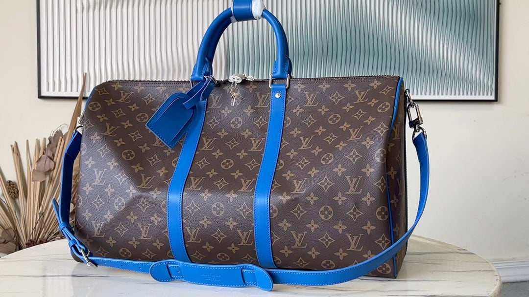 M41416 路L家-Keepall Bandoulière男款旅行袋 藍色