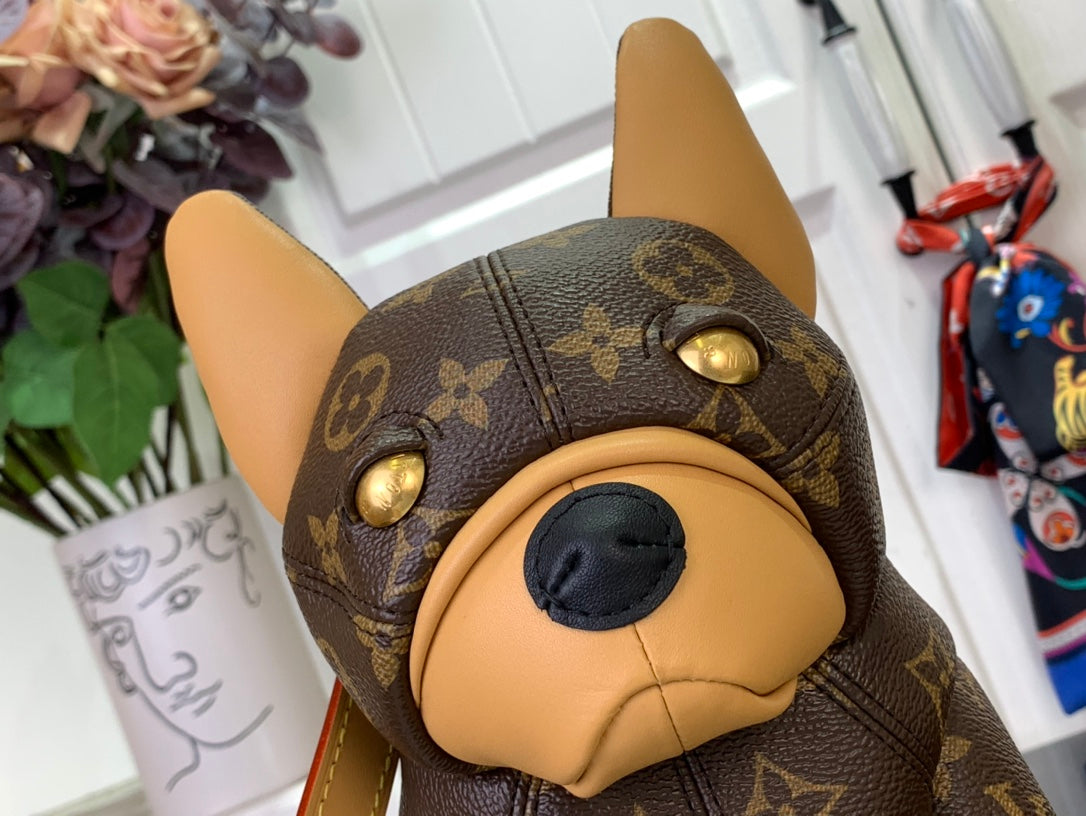 路L家-M12617 POOCH BAG手袋法鬥狗 棕色