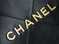 小香家-Chanel 22號手袋 羊羔毛款 黑棕色