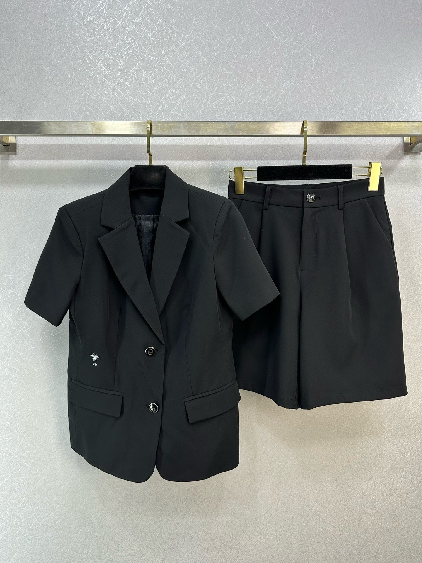 迪D家-2403 休閒西服套裝輕薄款 黑色