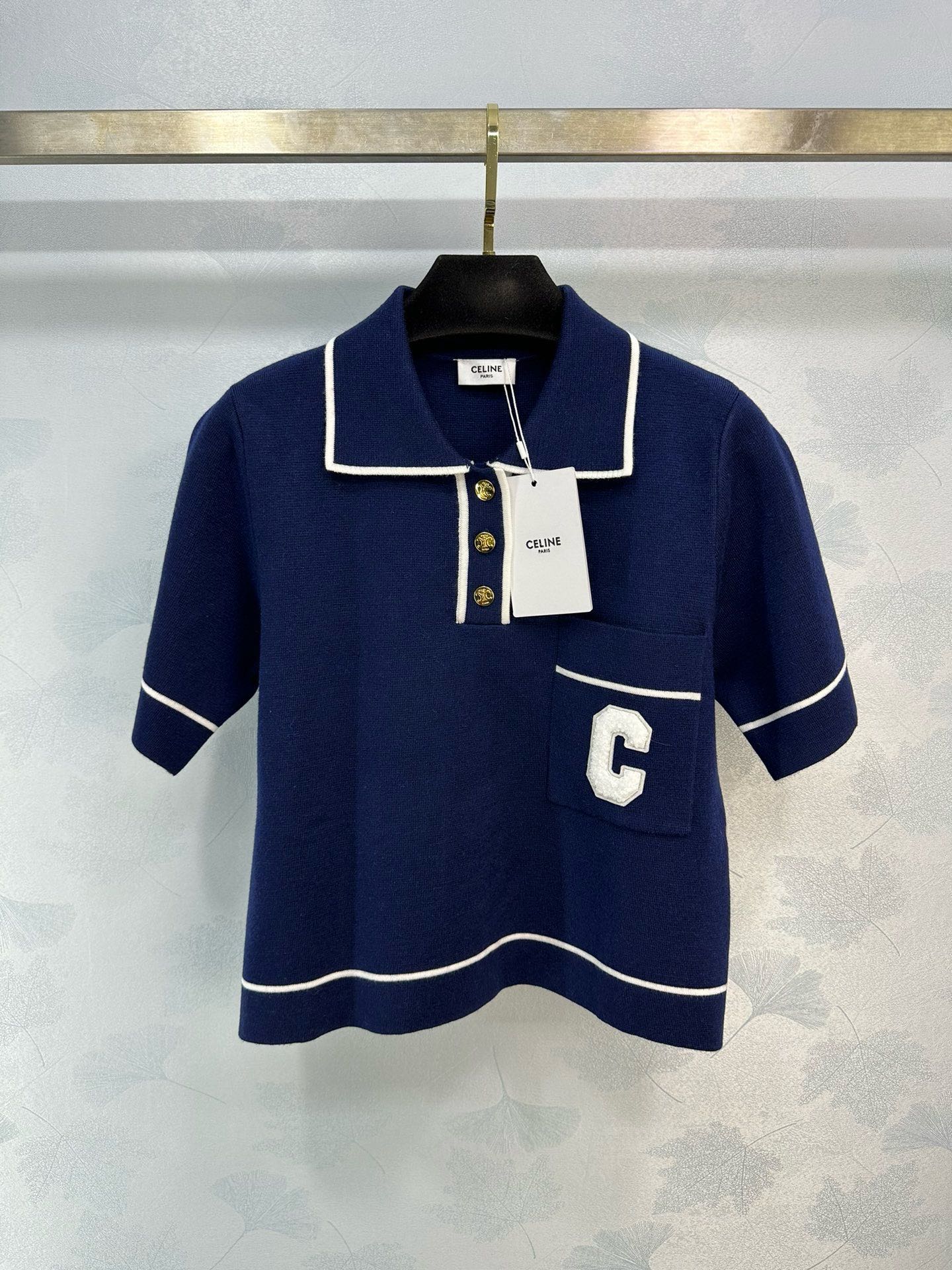 賽C家-2403 24春夏新款Polo針織短袖上衣