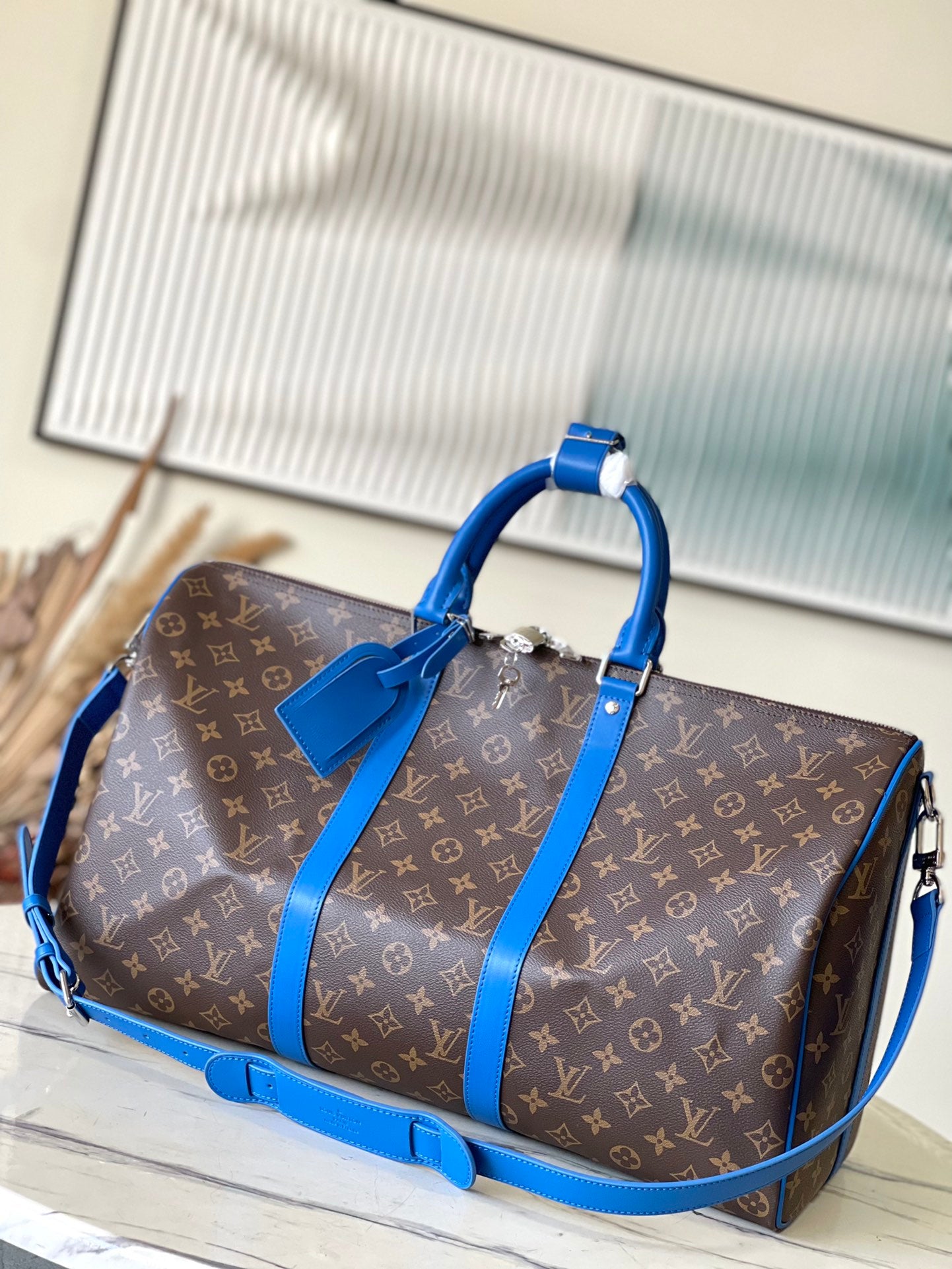 M41416 路L家-Keepall Bandoulière男款旅行袋 藍色