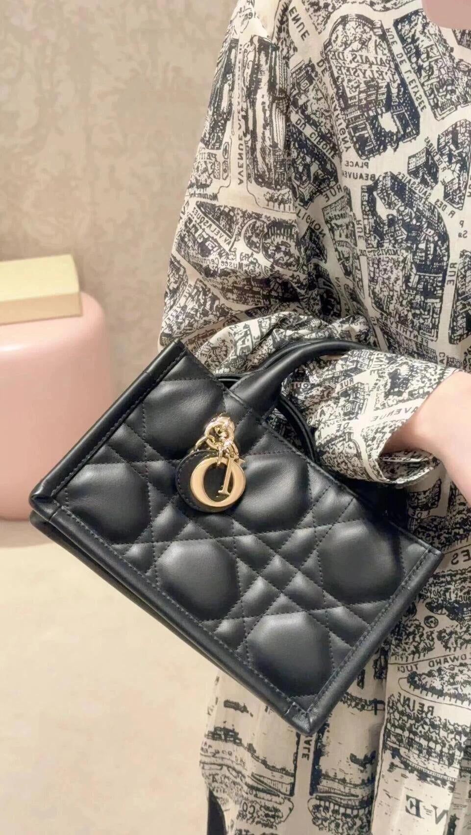 迪D家-Book Tote 背帶托特包 黑色 Mini