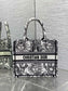 迪D家-2024春夏系列 Book Tote 太陽刺繡 黑白色 小號
