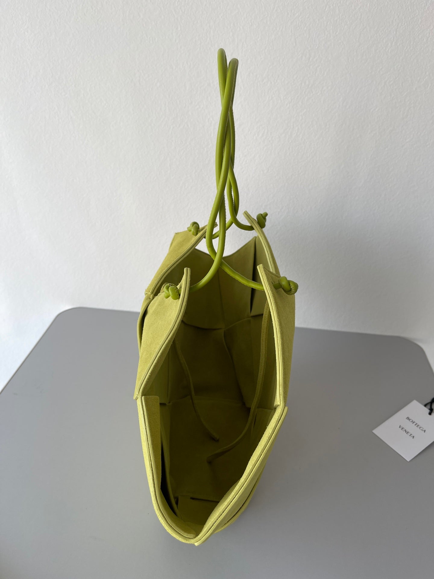 B編織-大塊編織愛心麂皮tote