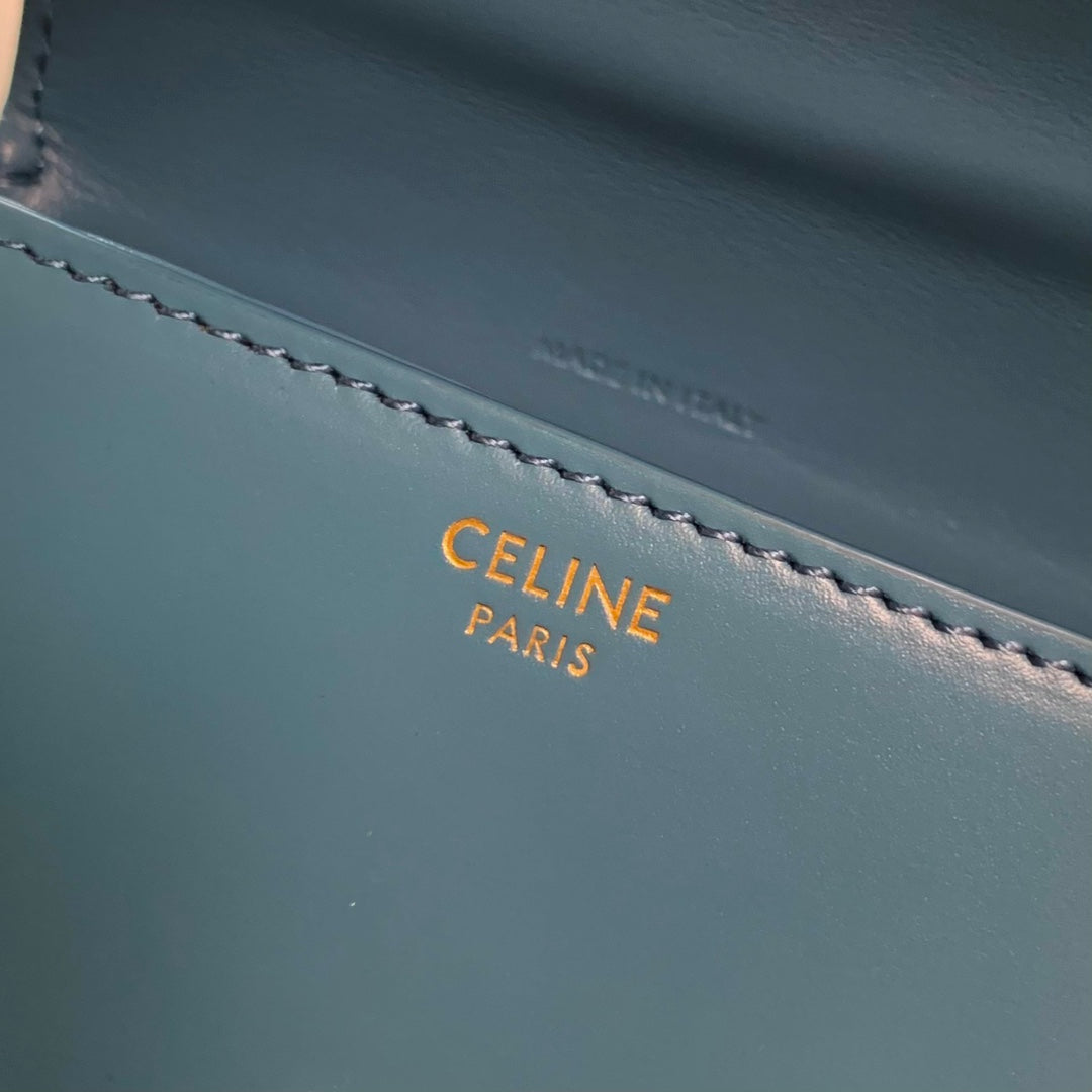 賽C家-Cuir Besace 馬鞍包 MINI 藍色