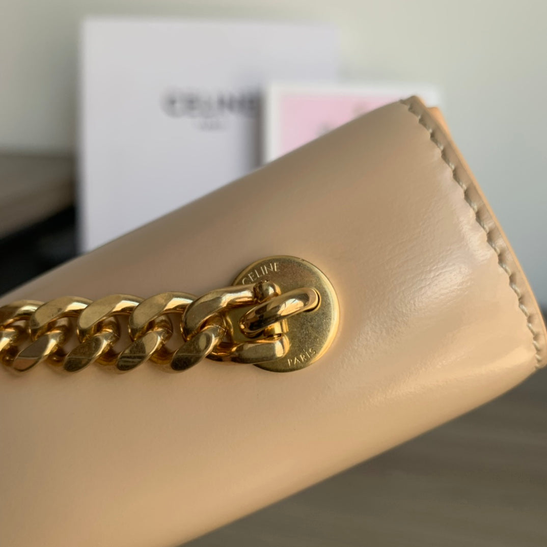 賽C家-皮扣鏈條 腋下包 粉色
