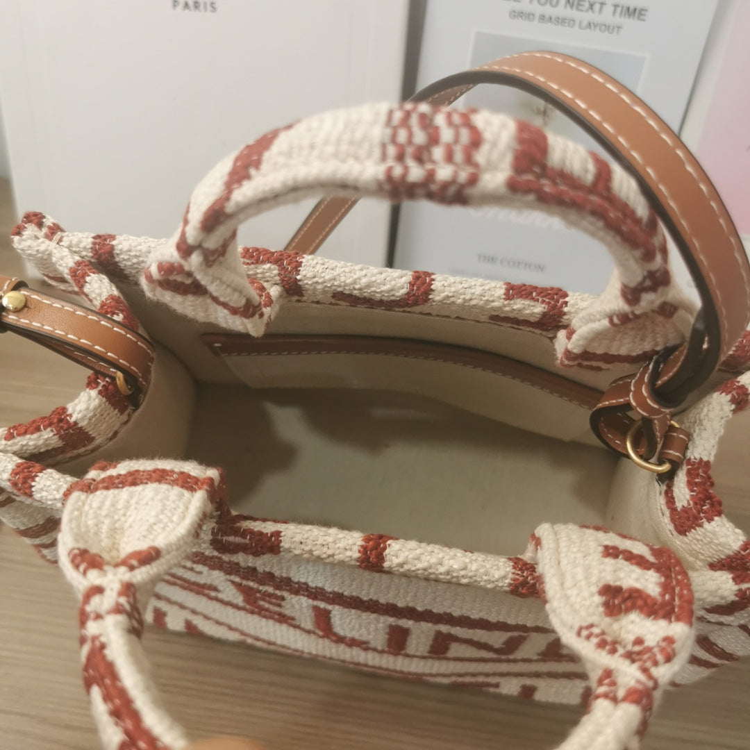 賽C家-CABAS THAIS 毛巾布料 托特包 小號 紅色