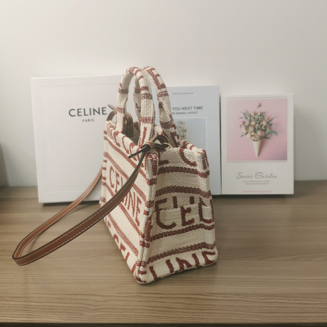 賽C家-CABAS THAIS 毛巾布料 托特包 小號 紅色