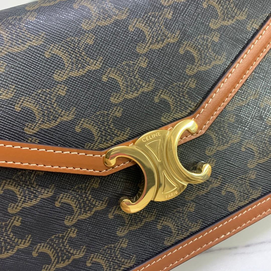 賽C家-Woc信封包 全皮肩帶 棕色