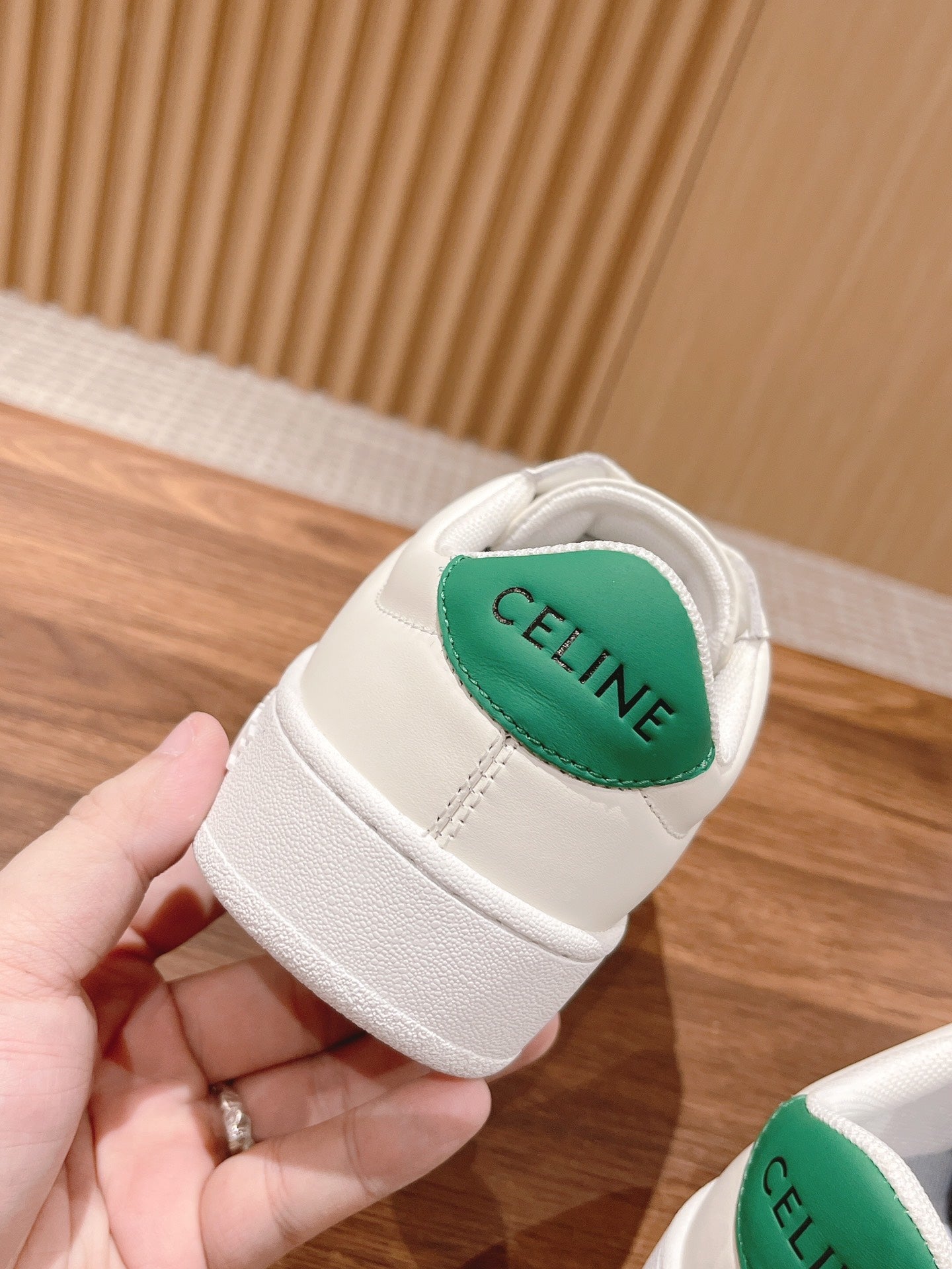 賽C家-情侶凱旋門小白鞋 橘綠配色