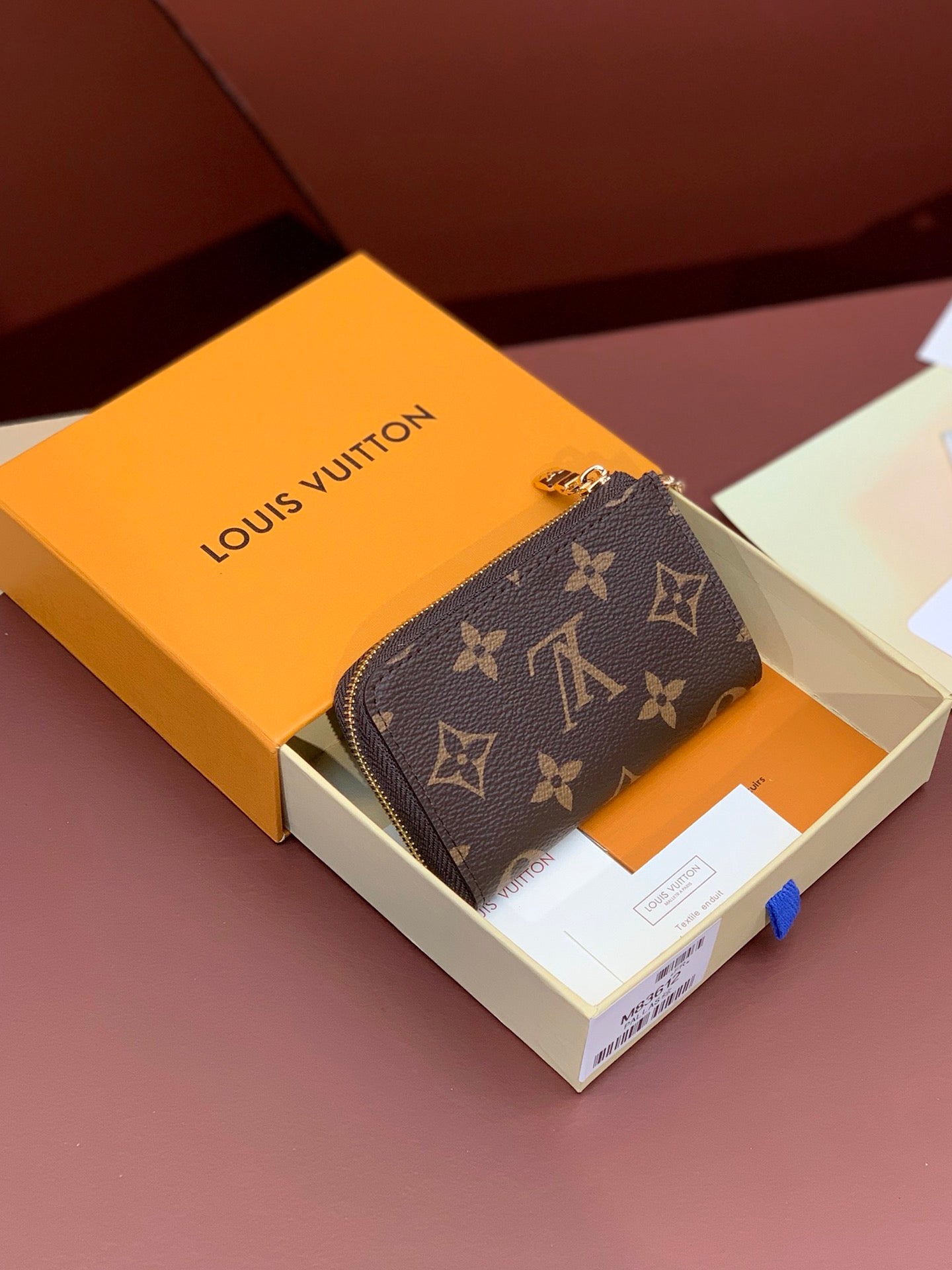 路L家-M83612 升級版Noa鑰匙扣-老花棕色