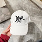 迪D家-皮革邊棒球帽 白色