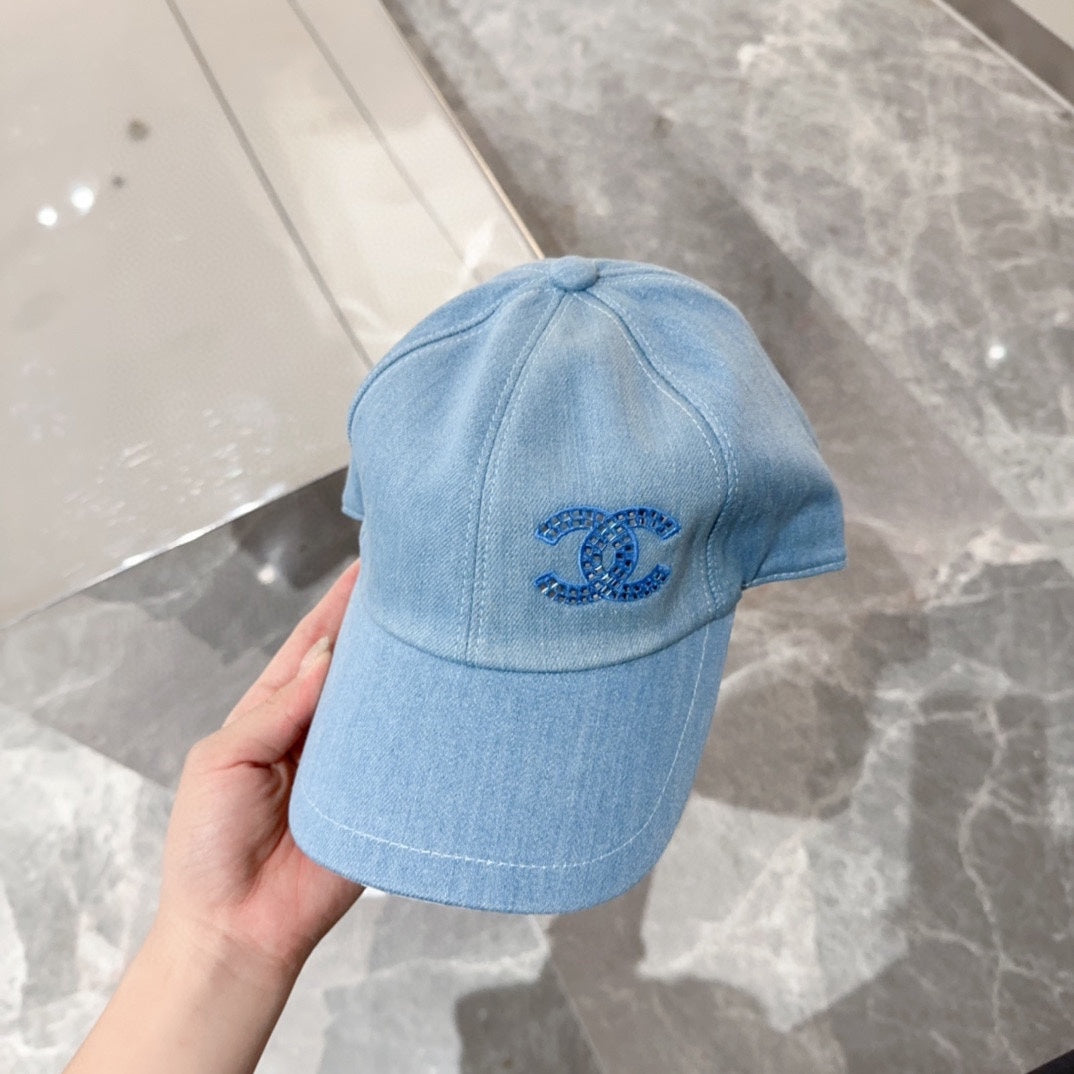 小香家-簡約LOGO棒球帽 藍色