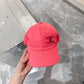小香家-簡約LOGO棒球帽 桃紅