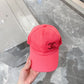 小香家-簡約LOGO棒球帽 桃紅