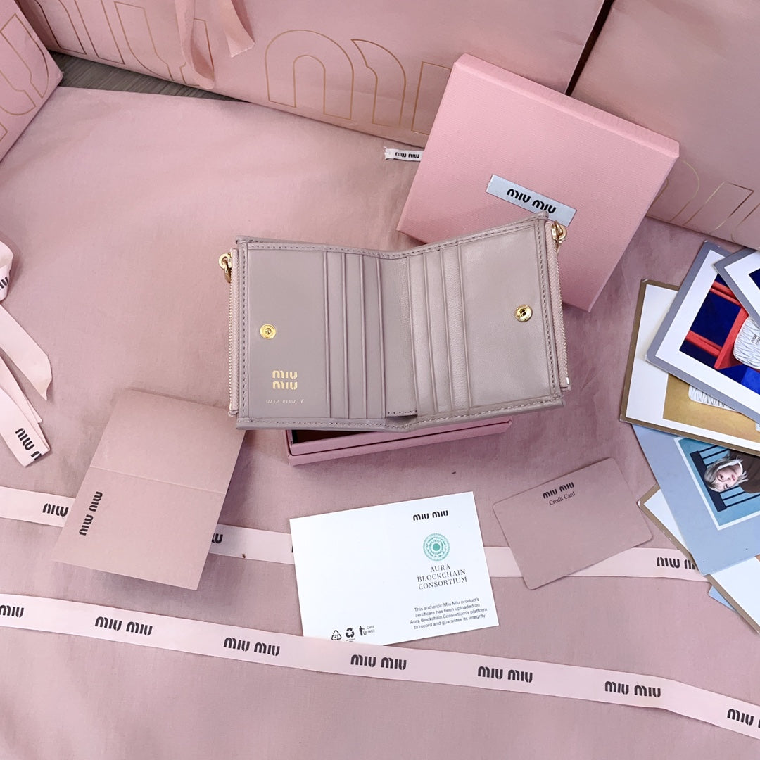 穆M家-5MV017 pocket wallet 小錢夾 櫻花紫色